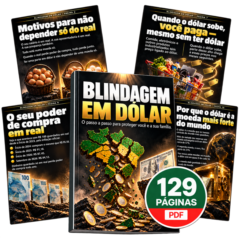 O guia Blindagem em Dólar com páginas reais