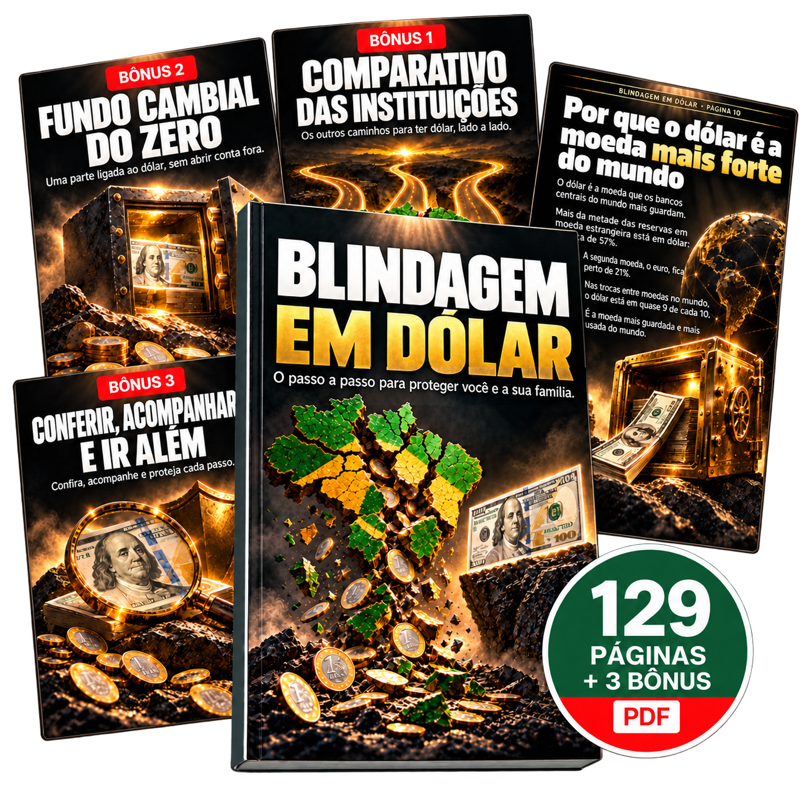 O guia Blindagem em Dólar com os 3 bônus